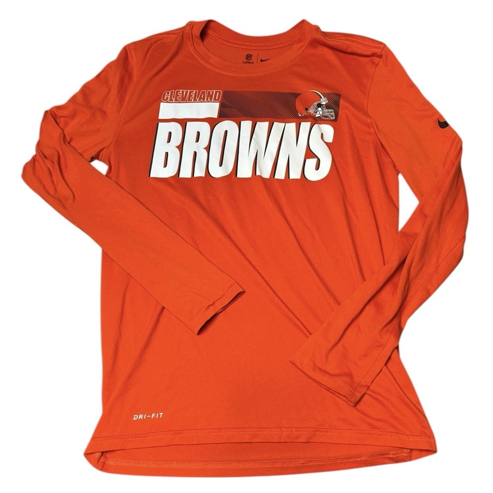 Cleveland Browns Shirt Mens Small Nike Dri Fit NFL‎ Long Sleeve